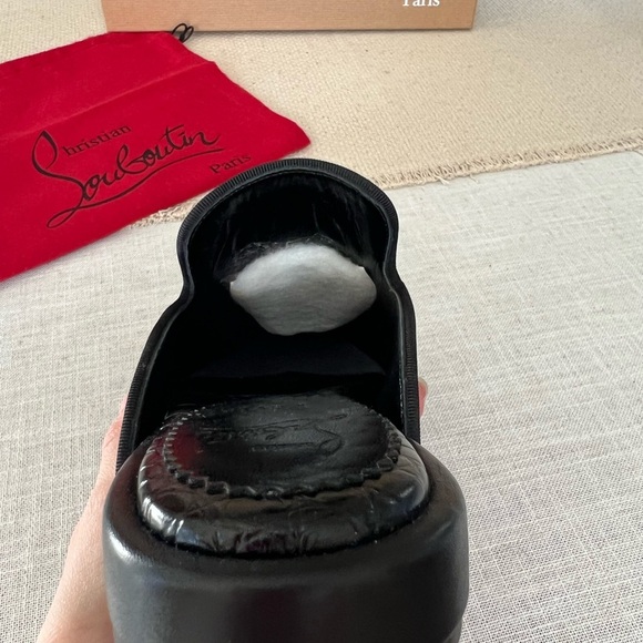 NEW CHRISTIAN LOUBOUTIN NAVY COOLITO DONNA FLAT VELVET - Picture 6 of 7